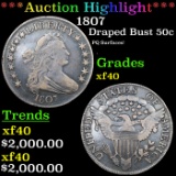 ***Auction Highlight*** 1807 Draped Bust Half Dollar 50c Graded xf40 By SEGS (fc)