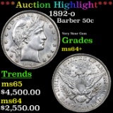 ***Auction Highlight*** 1892-o Barber Half Dollars 50c Graded ms64+ By SEGS (fc)
