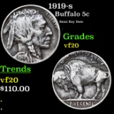 1919-s Buffalo Nickel 5c Grades vf, very fine