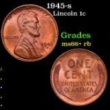 1945-s Lincoln Cent 1c Grades GEM++ RB