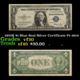 1935E $1 Blue Seal Silver Certificate Fr-1614 Grades vf++