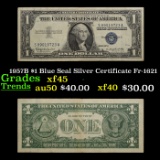 1957B $1 Blue Seal Silver Certificate Fr-1621 Grades xf+