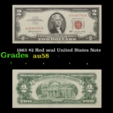 1963 $2 Red seal United States Note Grades Choice AU/BU Slider