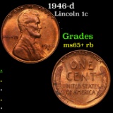 1946-d Lincoln Cent 1c Grades Gem+ Unc RB