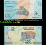 2017 ND Issue Madagascar 100 Ariary Banknote P# 97 Grades Gem+ CU