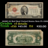 1928G $2 Red Seal United States Note Fr-1508 Grades vf details