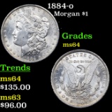 1884-o Morgan Dollar $1 Grades Choice Unc