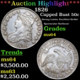 ***Auction Highlight*** 1826 Capped Bust Half Dollar 50c Graded Choice Unc BY USCG (fc)