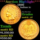 ***Auction Highlight*** 1890 Indian Cent 1c Graded ms64+ rd By SEGS (fc)