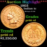 Proof ***Auction Highlight*** 1903 Indian Cent 1c Graded pr66 rd By SEGS (fc)