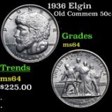 1936 Elgin Old Commem Half Dollar 50c Grades Choice Unc