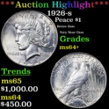 ***Auction Highlight*** 1926-s Peace Dollar $1 Graded ms64+ By SEGS (fc)