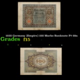 1920 Germany (Empire) 100 Marks Banknote P# 69a Grades f+