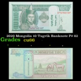 2020 Mongolia 10 Tugrik Banknote P# 62 Grades Gem+ CU