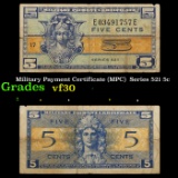 Military Payment Certificate (MPC)  Series 521 5c Grades vf++