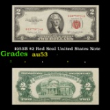 1953B $2 Red Seal United States Note Grades Select AU