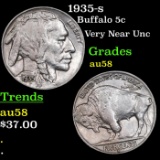 1935-s Buffalo Nickel 5c Grades Choice AU/BU Slider