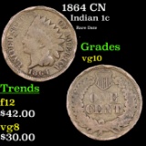 1864 CN Indian Cent 1c Grades vg+