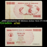 2008 Zimbabwe 10 Million dollar Note P# 55A Grades xf