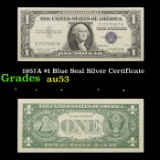 1957A $1 Blue Seal Silver Certificate Grades Select AU