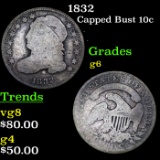 1832 Capped Bust Dime 10c Grades g+