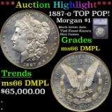 ***Auction Highlight*** 1887-o Morgan Dollar TOP POP! $1 Graded ms66 DMPL By SEGS (fc)