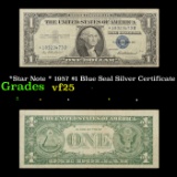 *Star Note * 1957 $1 Blue Seal Silver Certificate Grades vf+