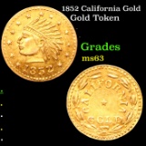 1852 California Gold Grades Select Unc