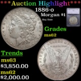 ***Auction Highlight*** 1886-o Morgan Dollar $1 Graded ms62+ BY SEGS (fc)