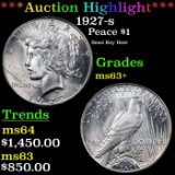 ***Auction Highlight*** 1927-s Peace Dollar $1 Graded Select+ Unc BY USCG (fc)