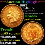 Proof ***Auction Highlight*** 1882 Indian Cent 1c Graded pr65 rd cam By SEGS (fc)