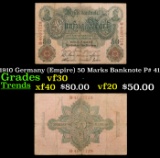 1910 Germany (Empire) 50 Marks Banknote P# 41 Grades vf++