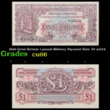 1950 Great Britain 1 pound Military Payment Note  P# m22A Grades Gem+ CU