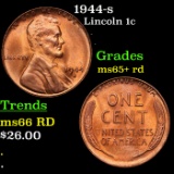 1944-s Lincoln Cent 1c Grades Gem+ Unc RD