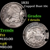 1831 Capped Bust Dime 10c Grades VF Details