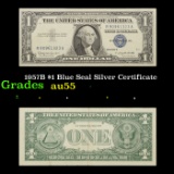 1957B $1 Blue Seal Silver Certificate Grades Choice AU