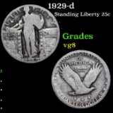 1929-d Standing Liberty Quarter 25c Grades vg, very good