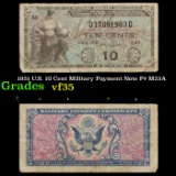 1951 U.S. 10 Cent Military Payment Note P# M23A  Grades vf++