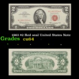 1963 $2 Red seal United States Note Grades Choice CU