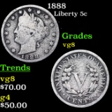 1888 Liberty Nickel 5c Grades vg, very good