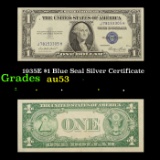 1935E $1 Blue Seal Silver Certificate Grades Select AU