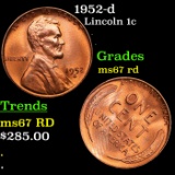 1952-d Lincoln Cent 1c Grades GEM++ Unc RD
