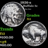 1926-s Buffalo Nickel 5c Grades f, fine