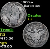 1900-o Barber Half Dollars 50c Grades f, fine