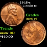 1948-s Lincoln Cent 1c Grades GEM++ Unc RD
