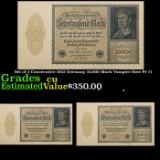 Set of 2 Concecutive 1922 Germany 10,000 Mark Vampire Note P# 71 Grades CU