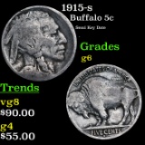 1915-s Buffalo Nickel 5c Grades g+