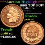 Proof ***Auction Highlight*** 1890 Indian Cent TOP POP! 1c Graded pr66 rd By SEGS (fc)