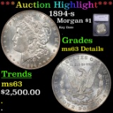 ***Auction Highlight*** 1894-s Morgan Dollar $1 Graded ms63 Details BY SEGS (fc)