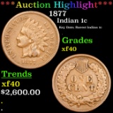 ***Auction Highlight*** 1877 Indian Cent 1c Graded xf BY USCG (fc)